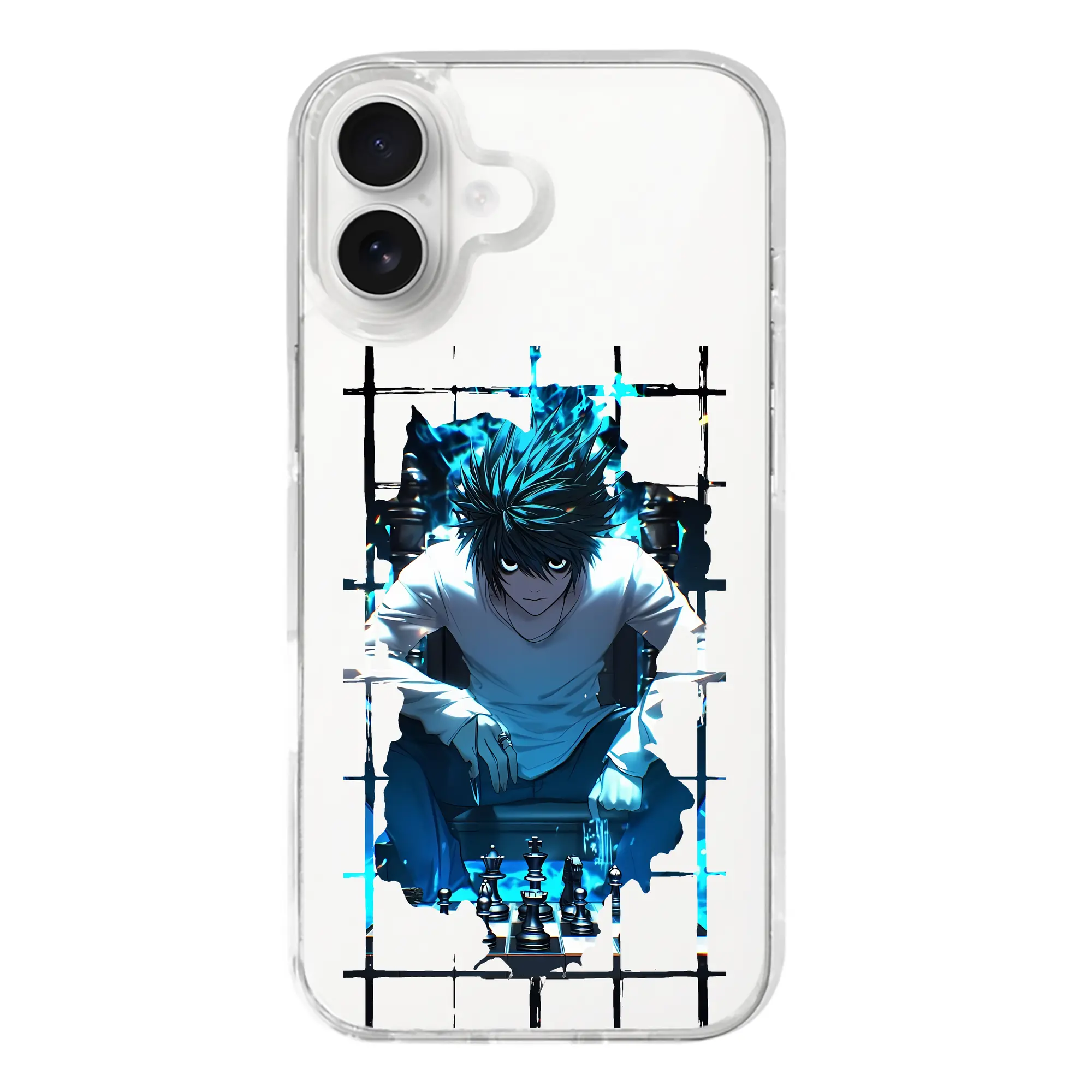 デスノート グッズ,L - iPhone 17シリーズ 透明スマホケース – 薄型・耐衝撃・精密フィット保護カバー